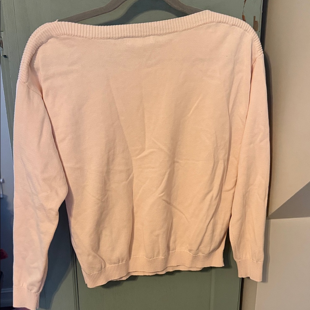 Barefoot Dreams Sunbleached Boatneck Pullover Pale Pink - Picture 8 of 10